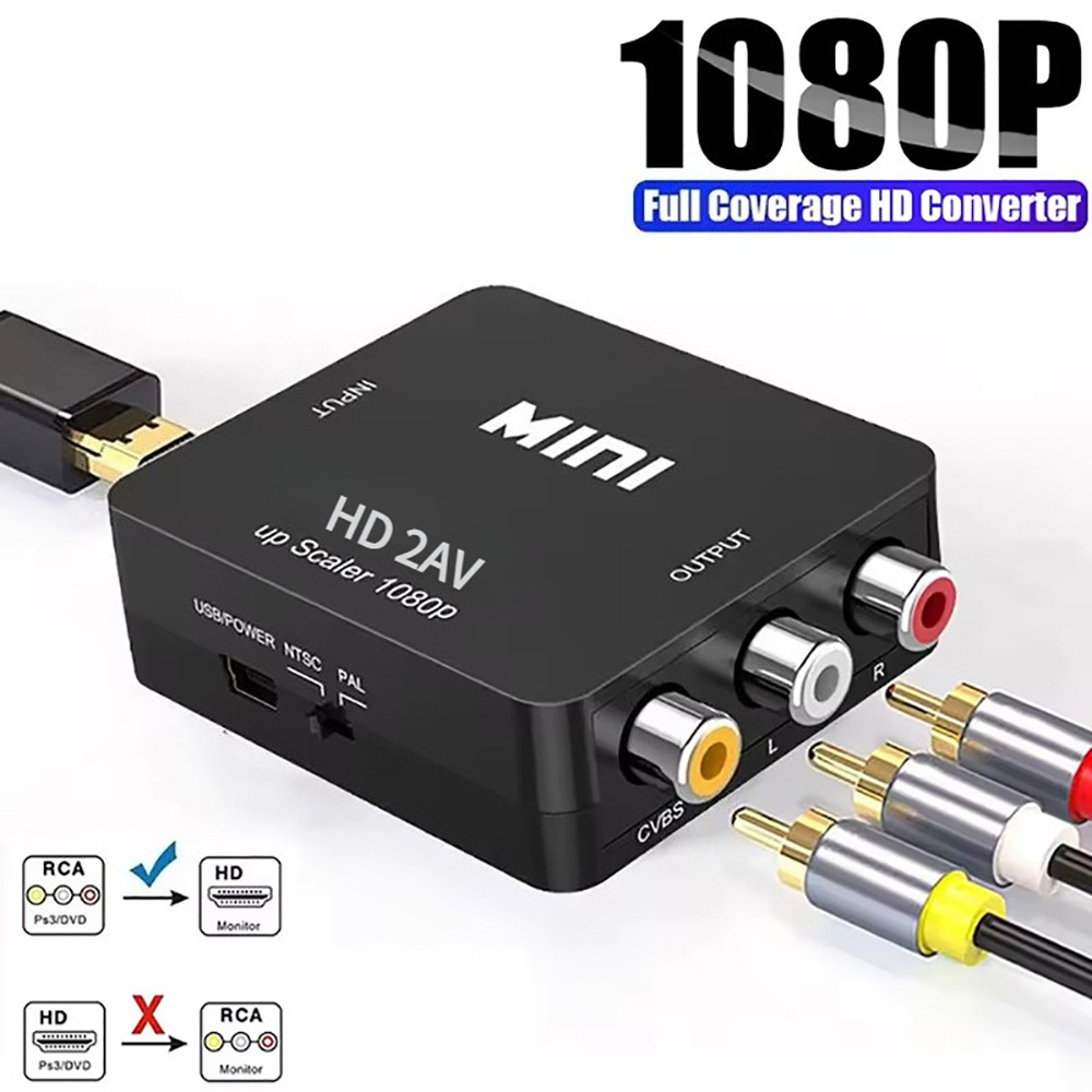 Audio Music Converter - Adaptador HDMI Compatível com AV RCA,