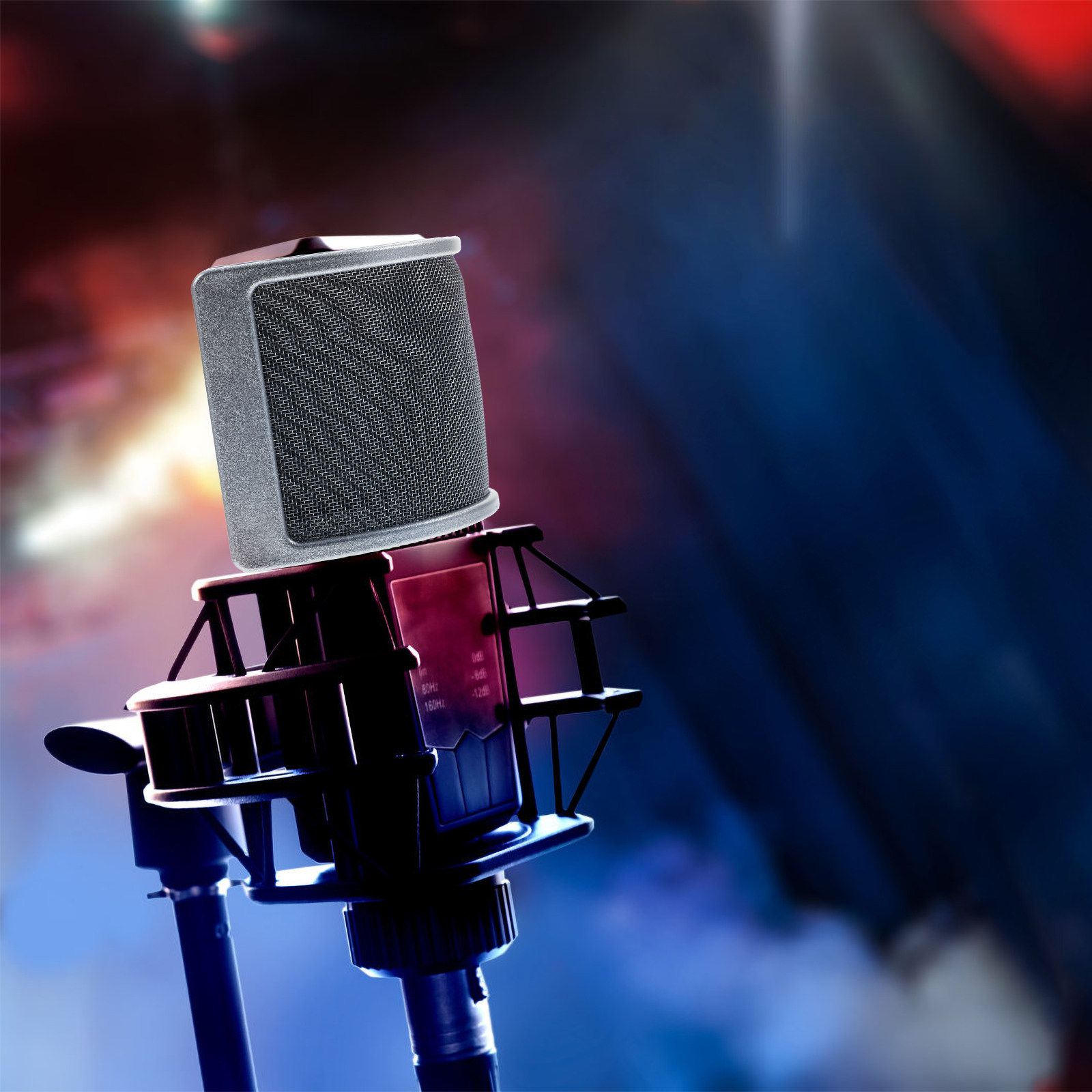 Recording Pop Filter - Filtro Anti-Pop para Microfone, Capa Metálica