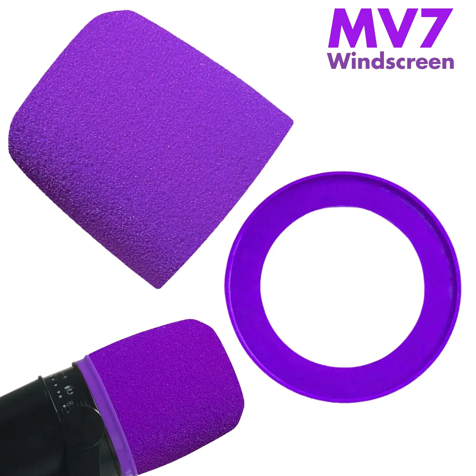 Recording Pop Filter - Espuma MV7 para Microfones Shure MV7,