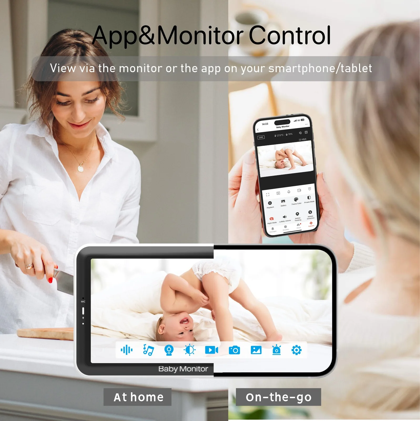Monitor de Bebê de 5 Polegadas - Audio Music Apps avaliação e preço