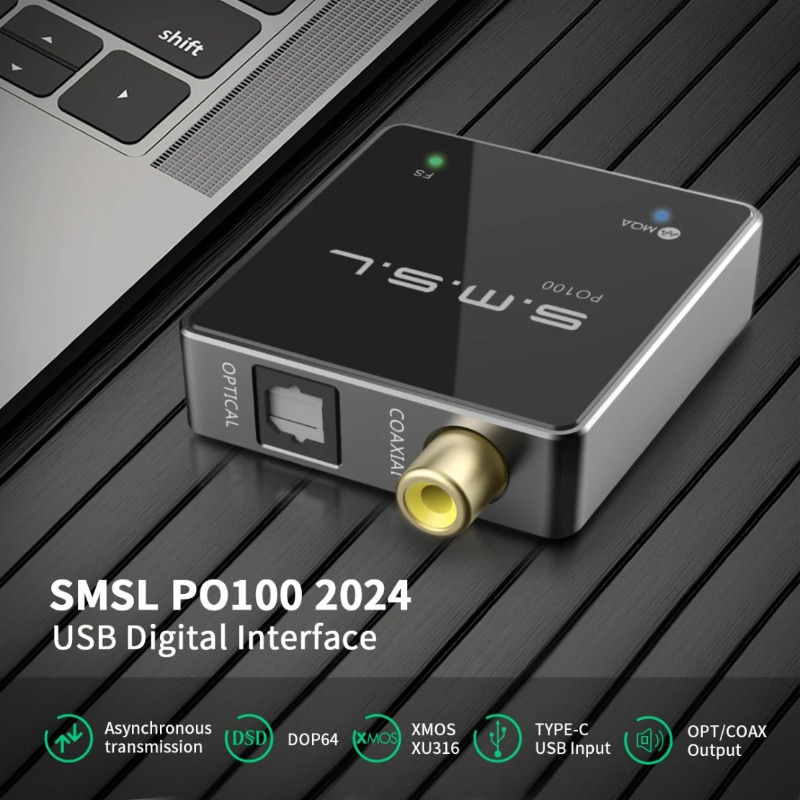 Conversor de Áudio USB SMSL PO - Audio Music Converter avaliação e preço