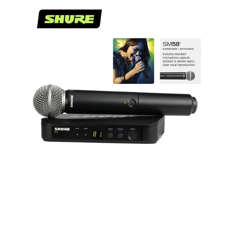 Microfone Sem Fio Shure BLX24  - Shure Mic Mv7 avaliação e preço