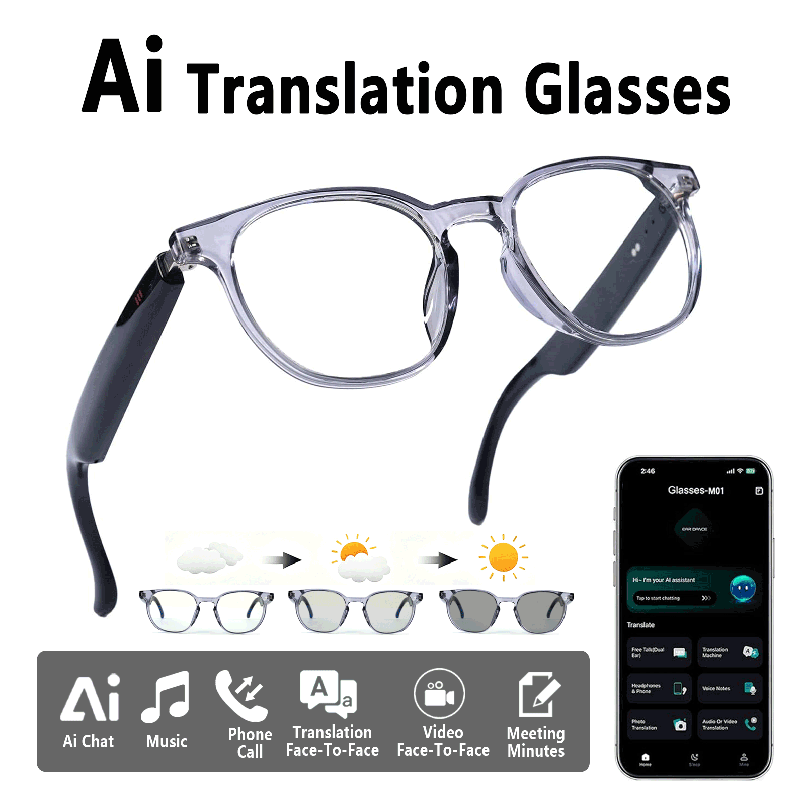 Óculos de Áudio Inteligentes,  - Audio Music Apps avaliação e preço