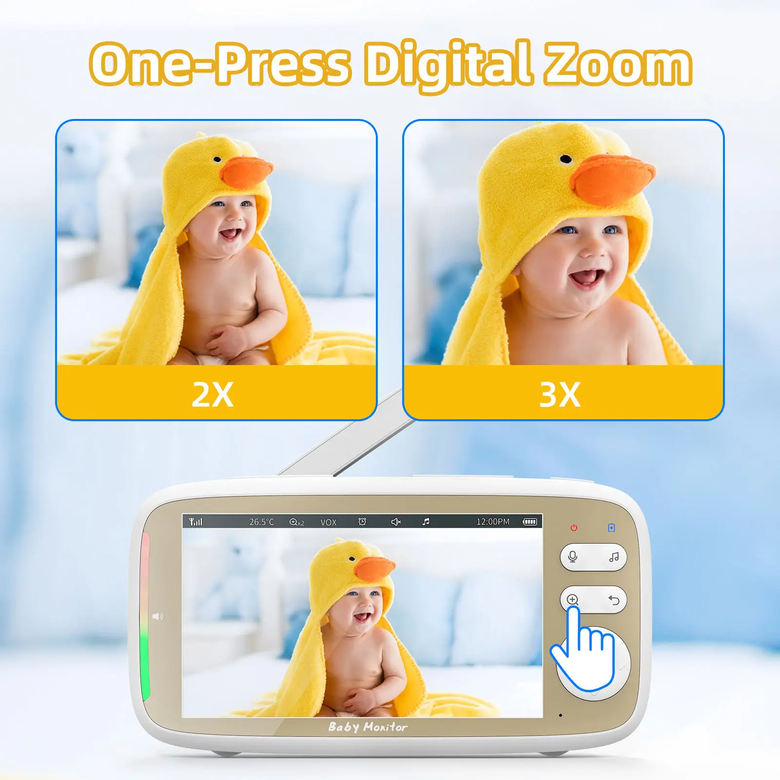 Monitor de Bebê de 5 Polegadas - Audio Music Apps avaliação e preço